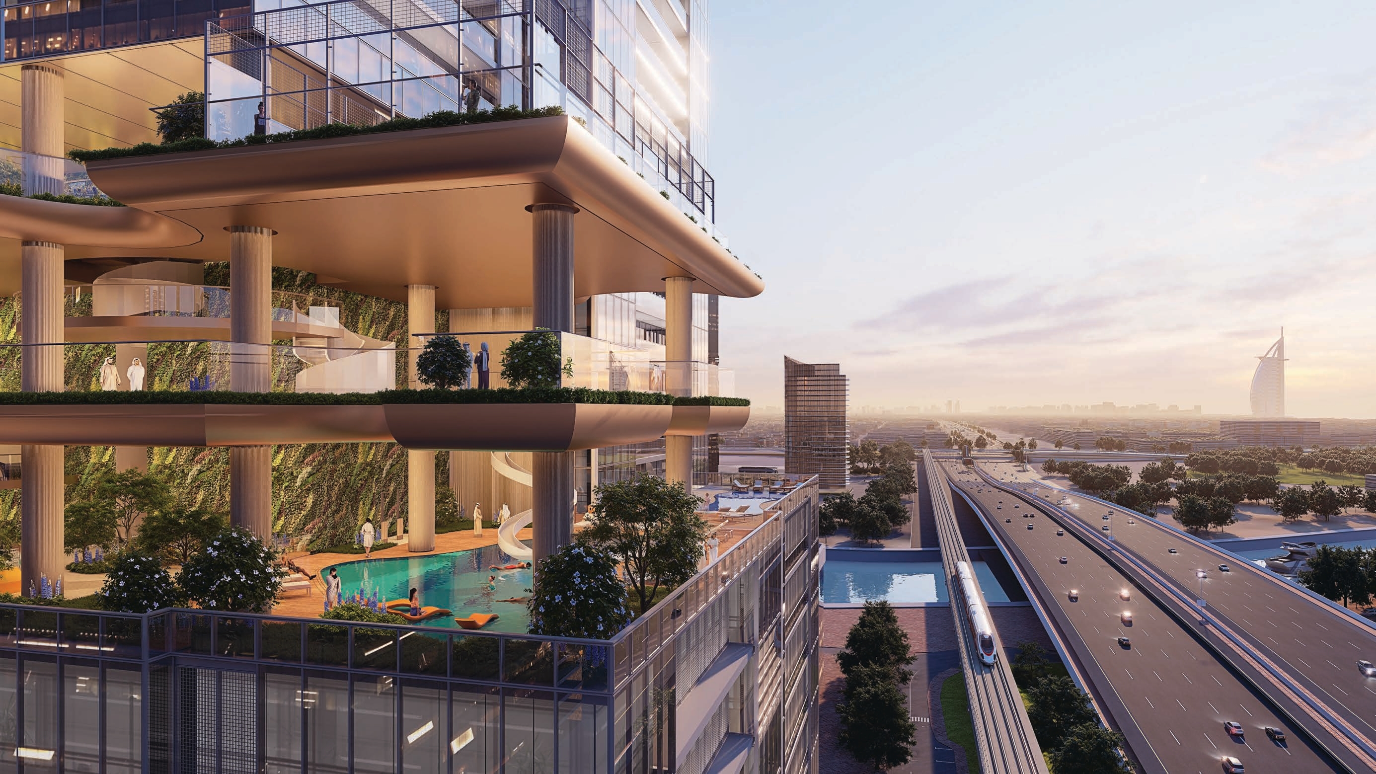 SkyPark Zone 4 - Luxe Zone with Pools and Lounging Areas